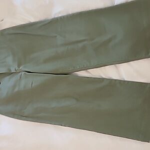 Crown & Ivy olive green wide leg boyfriend jeana